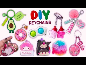 12 AMAZING DIY KEYCHAINS - How To Make Cute Key Chains