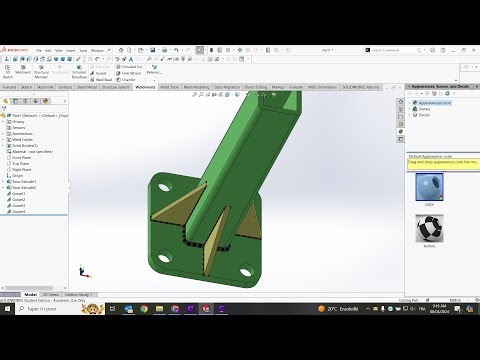 SolidWorks Tutoriel : How to add weld Bead and Gusset in SolidWorks 2023