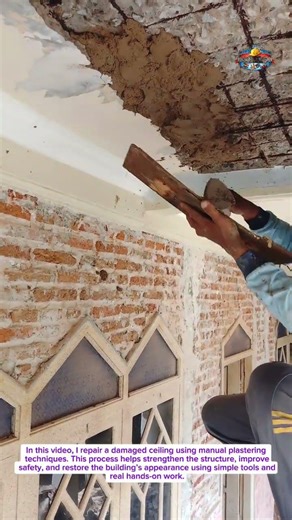 Fixing a Broken Ceiling by Hand | Satisfying Plaster Repair