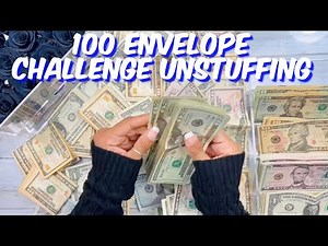 100 ENVELOPE SAVINGS CHALLENGE UNSTUFFING PART 1 | CASH STUFFING | BUDGETING | MONEY COUNT