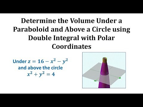 Find the Volume Under a Paraboloid and Above a Circle using Double Integral with Polar Coordinates