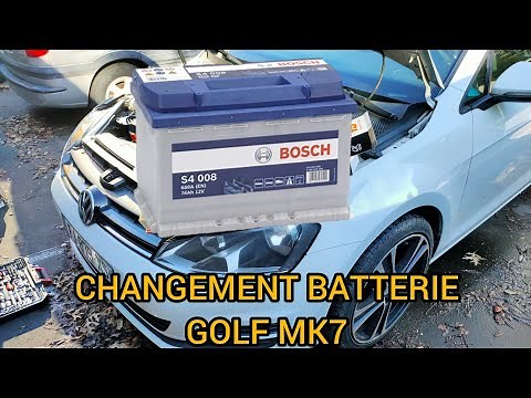 remplacer et démonter batterie Volkswagen GOLF 7