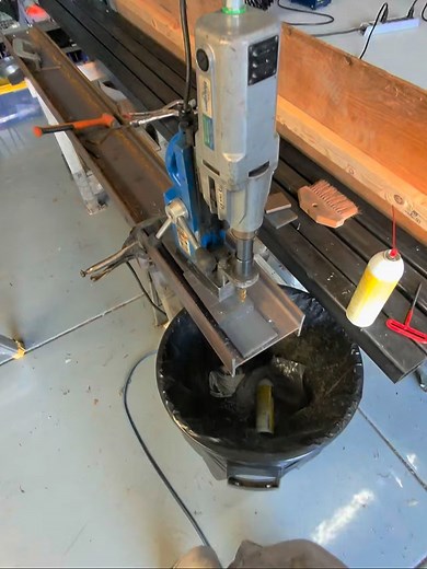 For easy repeatability tack weld your clips together and do your bolt spacing layout once. Drill all the clips while tacked together and every beam clip will be identical. Just make sure the layout is right or they will all be wrong! | Skots Wall Gear