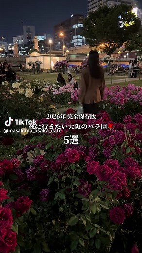 大阪の夜バラ園5選｜デートや散歩におすすめのスポット