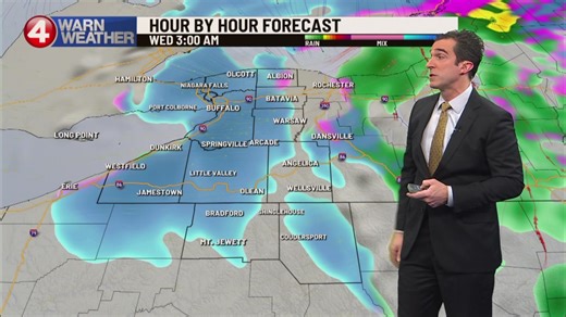 Weather 4 Tonight: Rain chances continue throughout the evening tonight. ☔ See the full forecast here: https://www.wivb.com/weather-news/todays-forecast/buffalo-ny-weather-forecast-january-2026-new-years-day-mlk/ | News 4 WIVB Buffalo