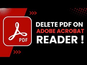 How to Delete PDF on Adobe Acrobat Reader !