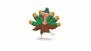 Download Funny dancing turkey. Thanksgiving day animation. Chroma key background included. for free