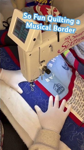 Quilting a Melody: Free Motion Music Notes Border 🎵✨