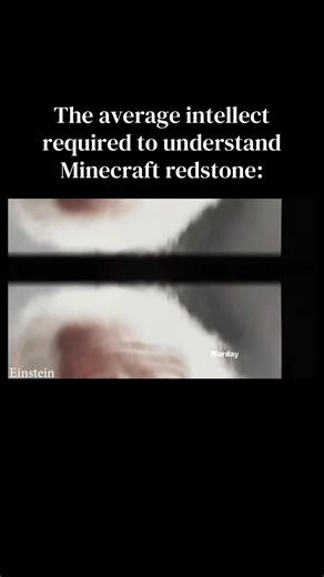 Funny Minecraft redstone meme. The average intellect required to understand Minecraft redstone. #minecraft #funny #intelligence #einstein #redstone