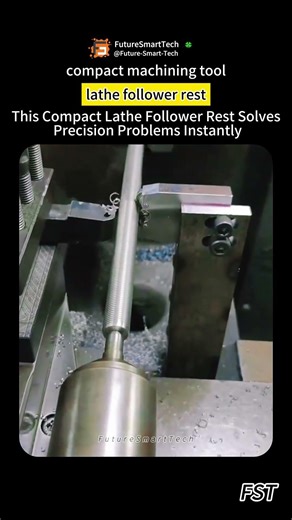 This Compact Lathe Follower Rest Solves Precision Problems Instantly