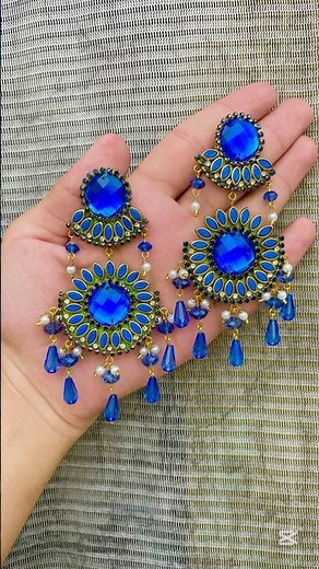 Diy Kundan Earrings Tutorial #diy #earrings #kundanjewellery #craft #viral #shorts #diyeasycrafts