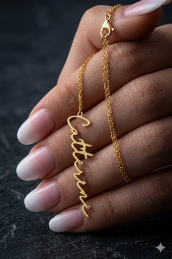 Custom Name Necklace, 18K Gold Script Name Necklace, Personalized Minimalist Jewelry, Dainty Gift for Her, Birthday Gift, Bridesmaid Gift