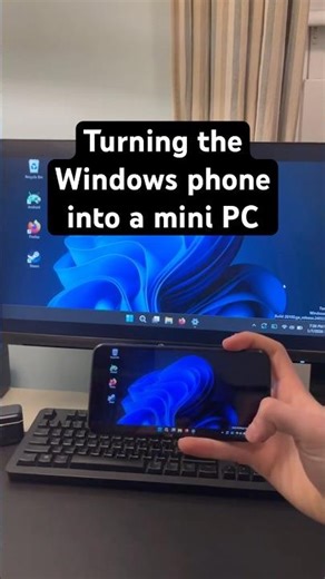 Turning the windows phone into a PC #tech #pc #windows #techtok #yaptech