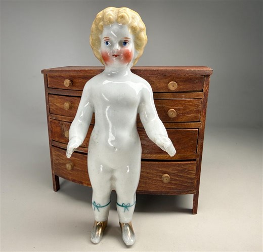 Antique Frozen Charlotte China Doll – High Cheek Color, Rare Find - Etsy UK