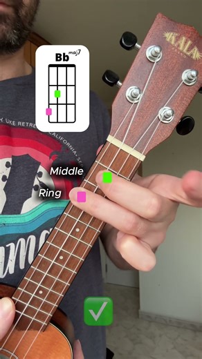 Turn the HARDEST Chord Into Pure Magic ✨🔥 (Bbmaj7 Upgrade!) #ukulele #tutorial
