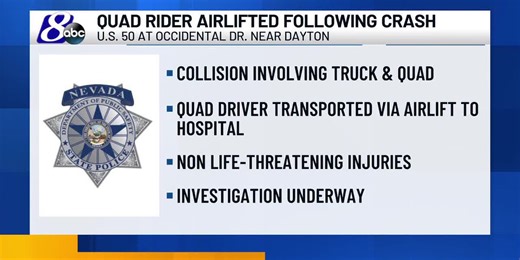 Quad vs. car crash on “The Loneliest Road in America”