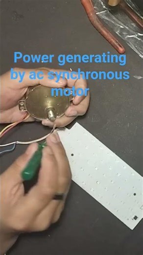 power generating by ac synchronous motor #electronic