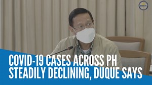 Cases of COVID-19 across regions in the country are on a downtrend while healthcare utilization rates are improving due to fewer infections in recent days, Health Secretary Francisco Duque said. Video by RTVM | INQUIRER.net