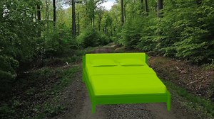 Cama, Bosque, Árboles, Sueño