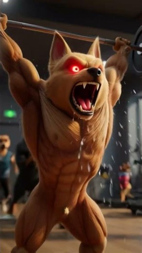 Successful Dog video 💪🏻💪🏻 #dogshorts #funny #gym #ai #cutedog #animetedvideo #motivationalvideo