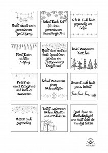 Adventskalender für Paare / weihnachtliche Aufgaben für Paare / zum Abhaken oder Ausschneiden - Etsy.de