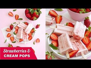 #BirdsParty Recipe Strawberries and Cream Popsicle 🍓 How to make Strawberry Ice Lollies / Ice-Lolly