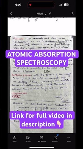 Atomic absorption spectroscopy | Principle Instrumentation #handwrittennotes #mpharm #pharmaceutics