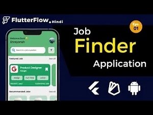 Job Search App Flutter Ui Design In FlutterFlow Tutorial | Job Finder App Ui | Part -1