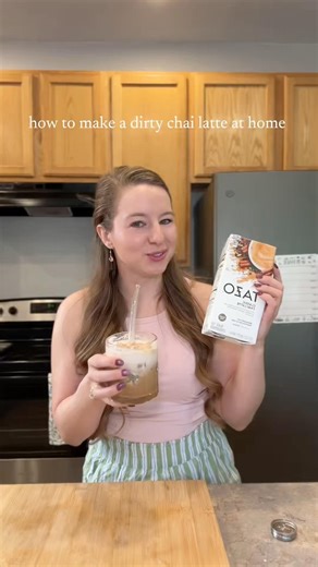 let’s make a dirty chai latte ☕️ #chailatte #dirtychailatte #icedchai #drinksathome #drinkrecipes
