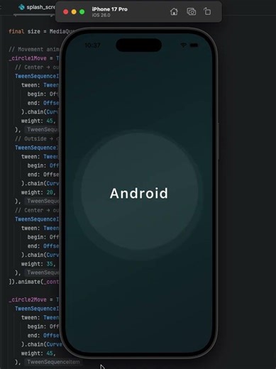 This Flutter Splash Screen Feels Premium Without Being Flashy #uidesign #animation #motiongraphics