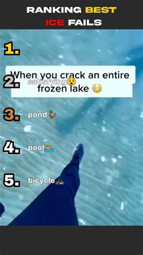 Why You Should Never Walk on Thin Ice 🚫❄️ #fails #icefail