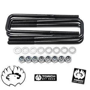 Torch 9.5" Square Extended U Bolts 2.5" Wide 9/16" UBolt w Hardware