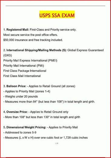 Usps Ssa Exam Latest Actual Questions And Verified Answers A video