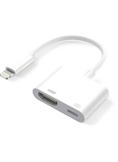 HDMI Adapter for iPhone to TV iPad to HDMI 1080P HD Digital AV Adapter(No Need Power) Video & Audio Sync Screen Connector Compatibility with iPhone 14/13/12/11/X/8/iPad/to HDTV Projector Monitor price in Saudi Arabia | Noon Saudi Arabia | kanbkam