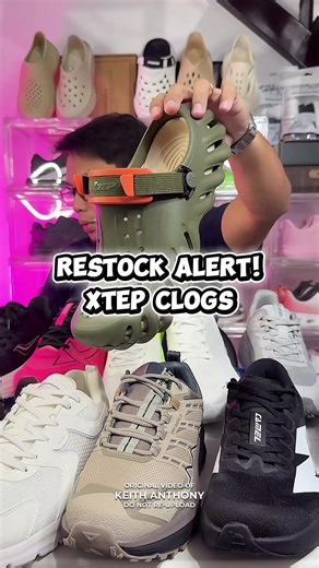 Nagrestock na ang XTEP Clogs! Available in black, grey and green color. All sizes available pa! Checkout na bago masold out na naman to! #fyp #xtep #clogs #budgetfriendly #clogsformen @XtepOfficialStore