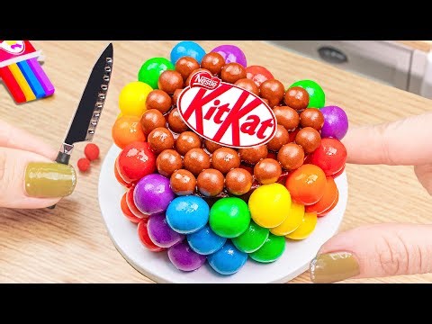 Mini Rainbow Cake Recipe With Chocolate 🍫🌈 Satisfying Mini Cake Challenge & ASMR Dessert