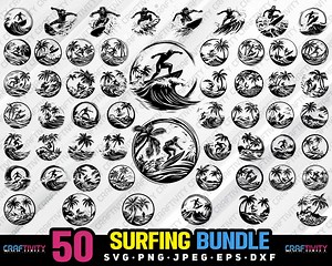 Surfing Clipart Bundle: Summer Surf Art, Vector Graphics (digital Download) - Etsy