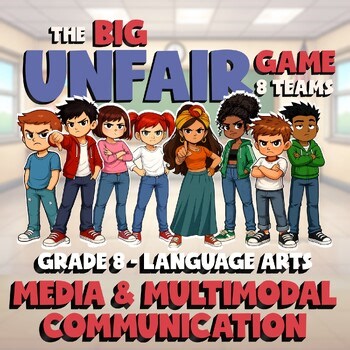 Media & Multimodal Communication BIG UNFAIR GAME - No Prep Grade 8 ELA Review