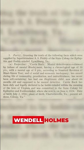 The Chilling Supreme Court Case of Buck v Bell #history #mystery #facts