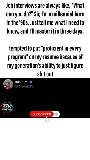 Millennials in Job Interviews: "I'll Master It in 3 Days" WorkMemes #GenZ #LearnFast #Relatable