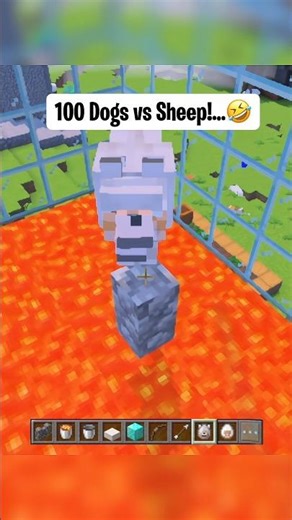100 Dogs vs Sheep!...😅 #minecraft