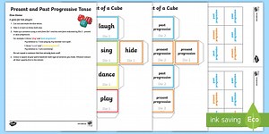 Present Continuous and Past Continuous Dice Game