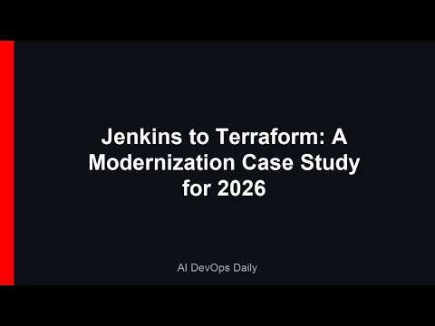 Jenkins to Terraform: A Modernization Case Study for 2026