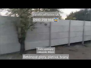 Betónové ploty, Lučenec realizácia, 86bm,