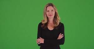 Attractive Blonde Female Arms Crossed Smiling Stock Footage Video (100% Royalty-free) 30033799 | Shutterstock