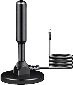 Digital Antenna, TV Antenna Indoor, 80+ Miles Long Range Reception HD Antenna for 4k 1080P Channels - Magnetic Base Indoor Smart TV Antenna for Easy Installation