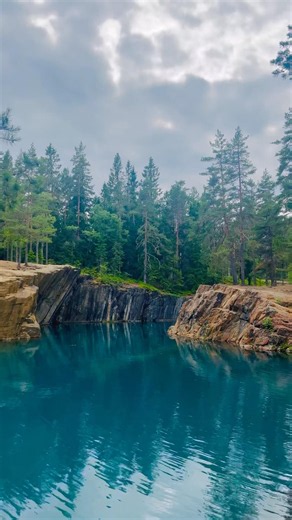 No filters needed when the water looks like this 🩵✨ #travel #sweden #silvermine #summer #bluewater