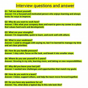 Job interview Questions World of Learning | World of Learning