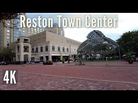 Reston Town Center, Virginia | Evening Walk in Reston | 4K | USA