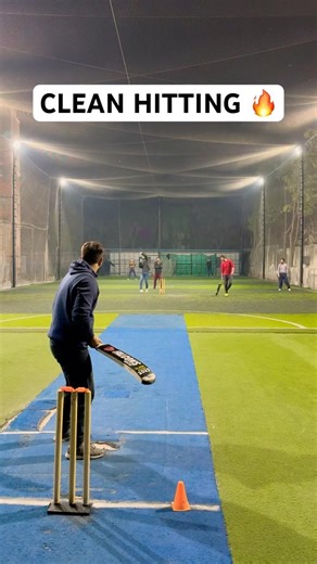 Cricket Batting Clean Hitting Shot 🔥 Bowler Hammered By Stylish Straight Sixes 🤯 #cricket #shorts